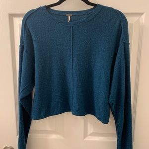 Free People Cashmere Crop Crewneck